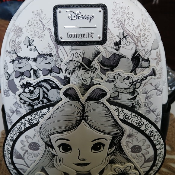 Loungefly Handbags - Loungefly Disney Black and White Wonderland Backpack